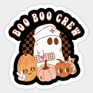 Boo Boo Crew Nurse Shirts Halloween Nurse Shirts for Women Sticker